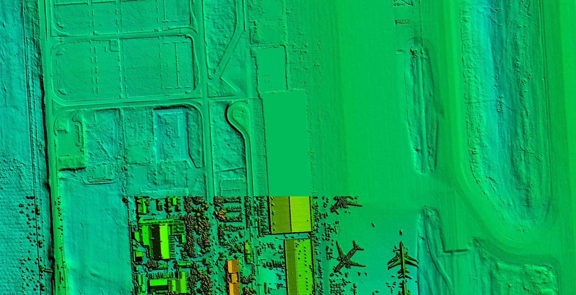 Modelo digital de terreno generado con tecnología LiDAR